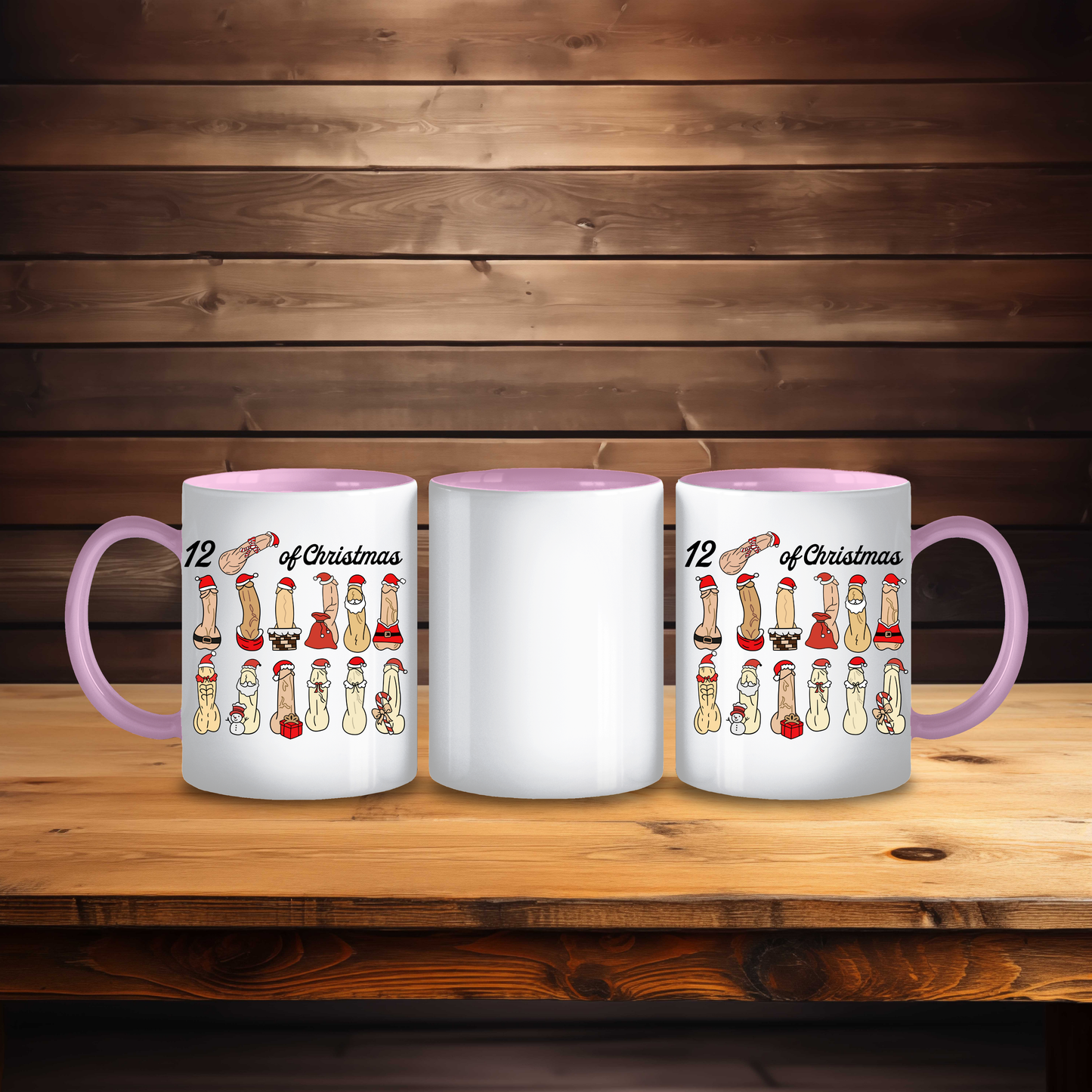 Funny 12 Days of Christmas Penis Mug