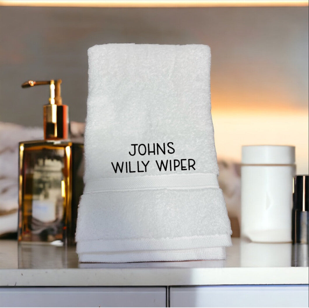 Funny Willy Wiper Towel or Flannel