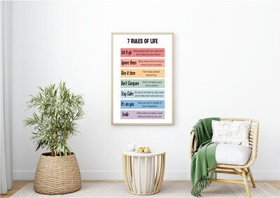 7 Rules of Life Print