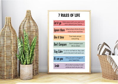 7 Rules of Life Print