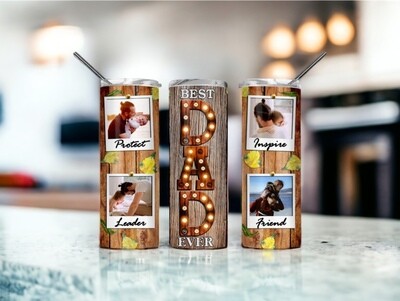 Dad Photo Skinny Tumbler