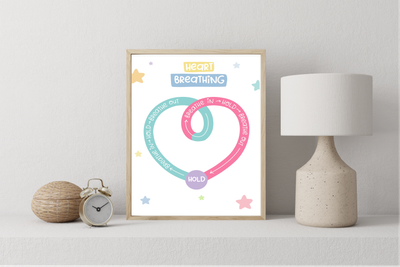 Set of 5 Mindful Breathing Prints for Kids
