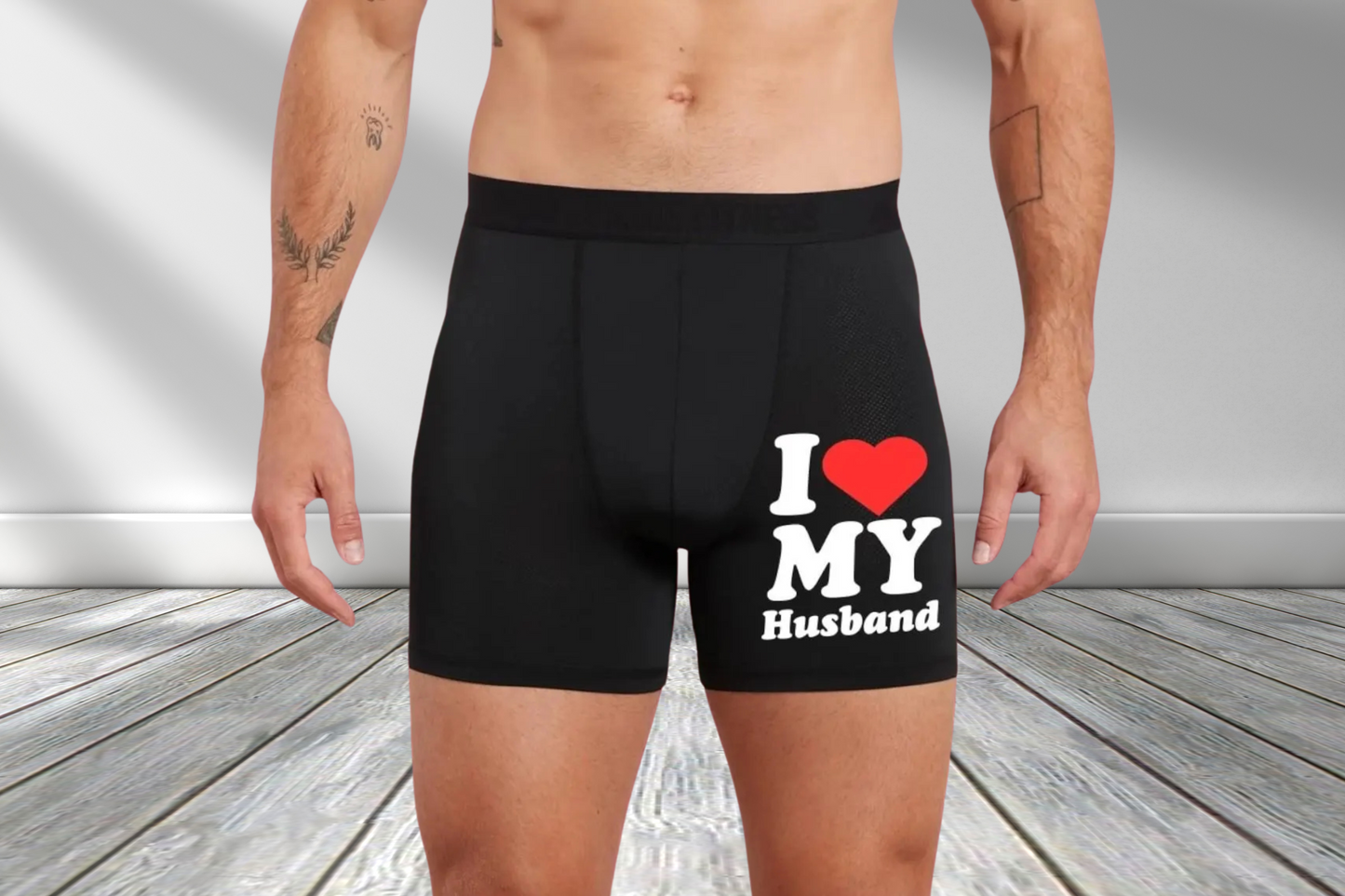 I Love my Husband Cute Boxers