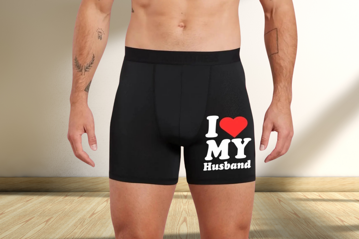 I Love my Husband Cute Boxers