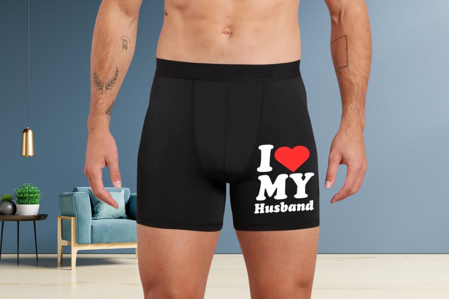 I Love my Husband Cute Boxers