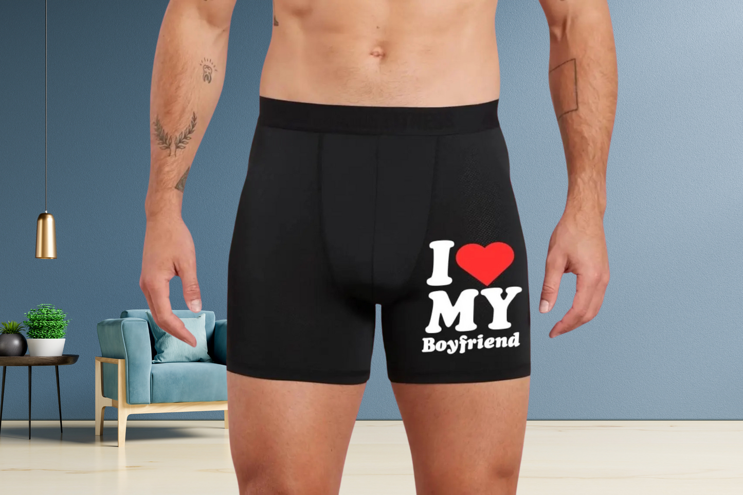 I Love My Boyfriend Cute Boxers