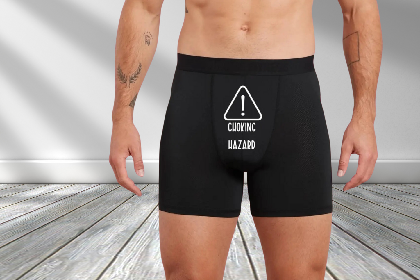 Funny Choking Hazard Black Boxers