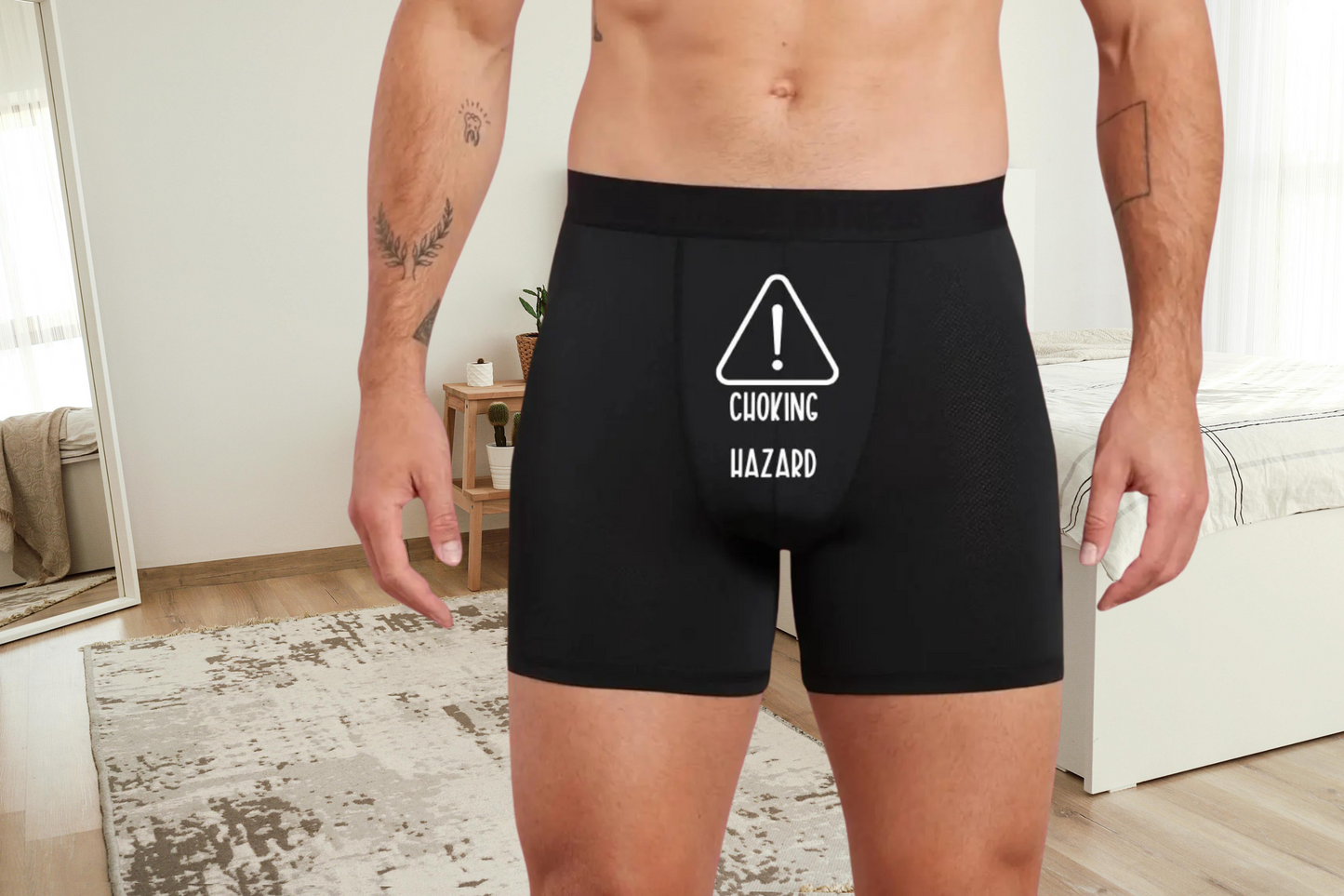 Funny Choking Hazard Black Boxers