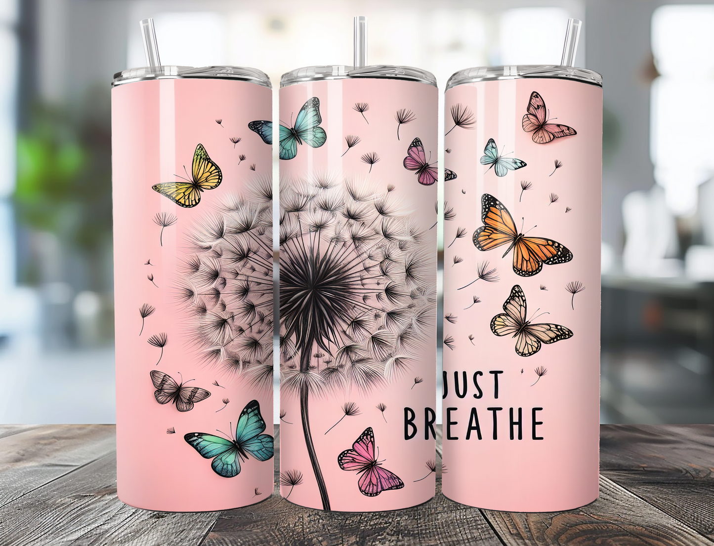 Just Breathe Skinny Tumbler