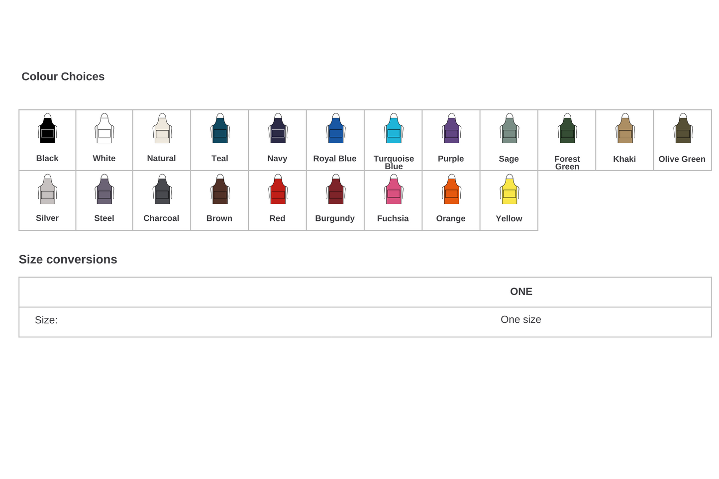 Unisex Apron