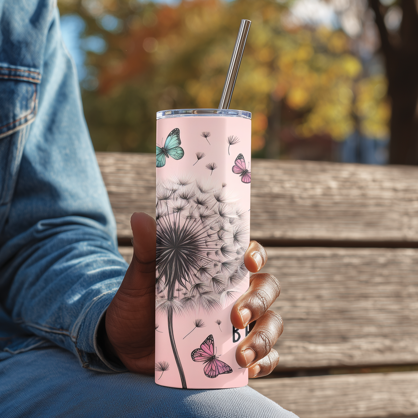 Just Breathe Skinny Tumbler