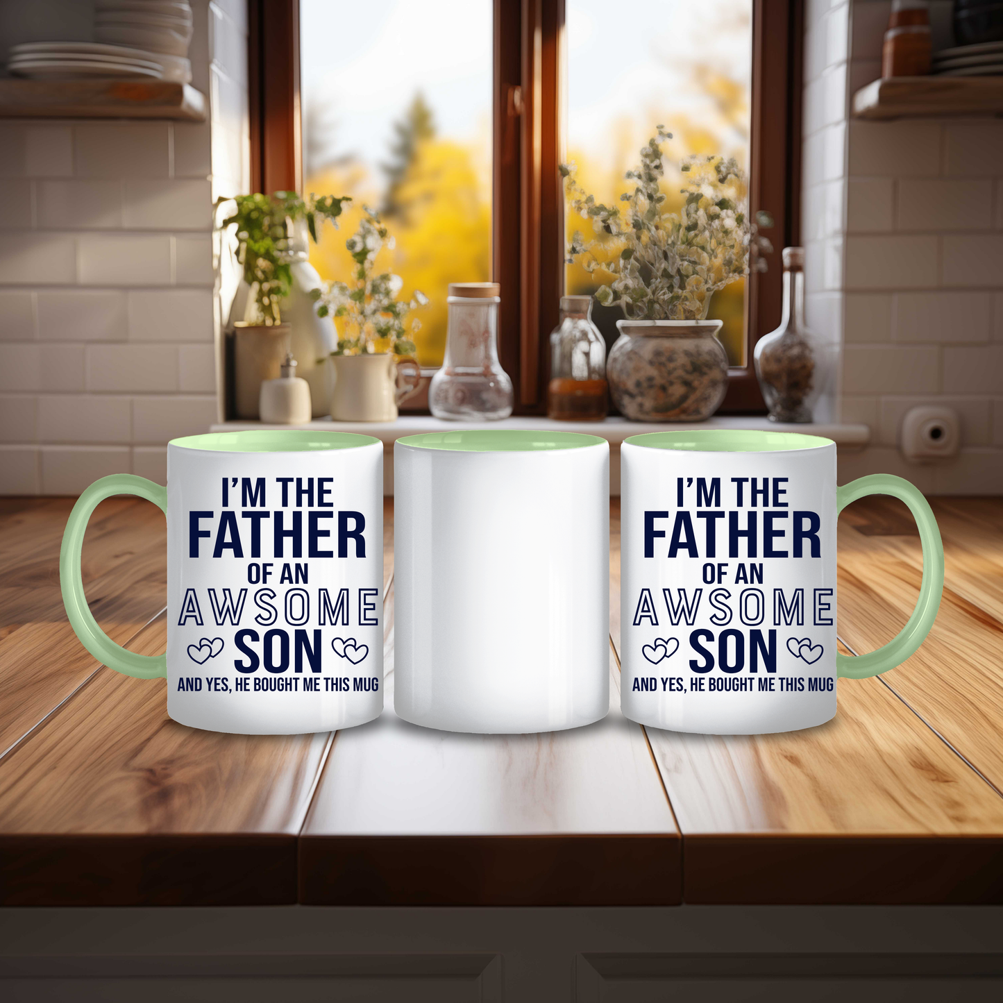 Funny Father of an Awesome Son Mug,