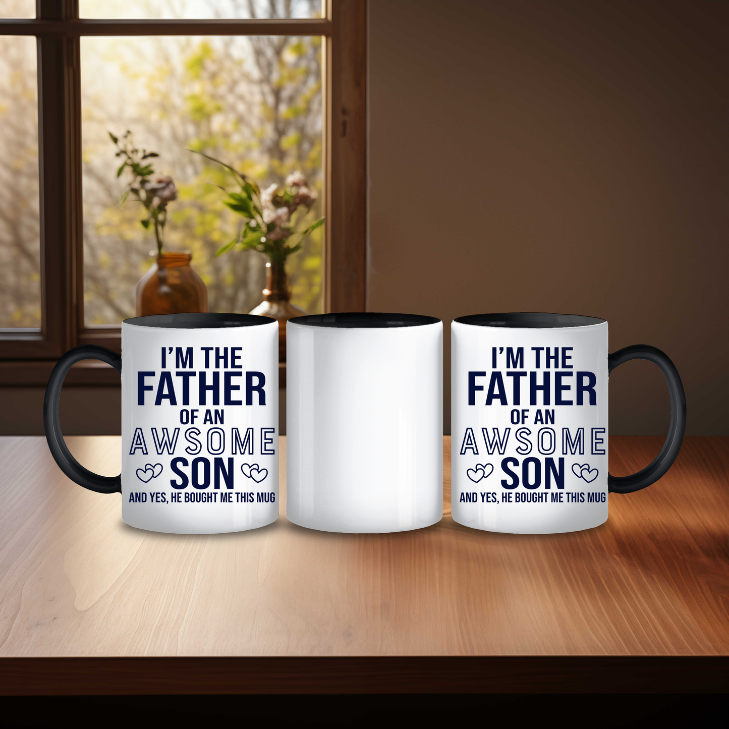 Funny Father of an Awesome Son Mug,