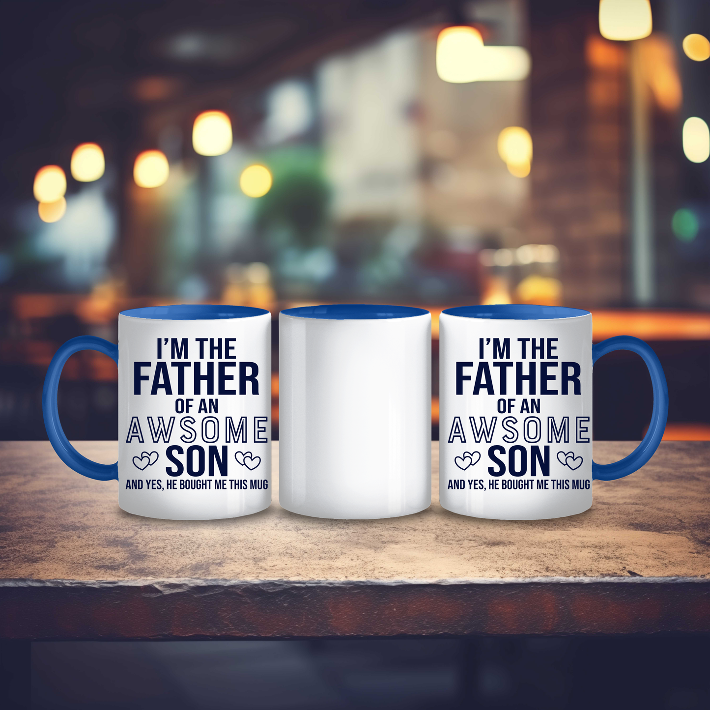 Funny Father of an Awesome Son Mug,