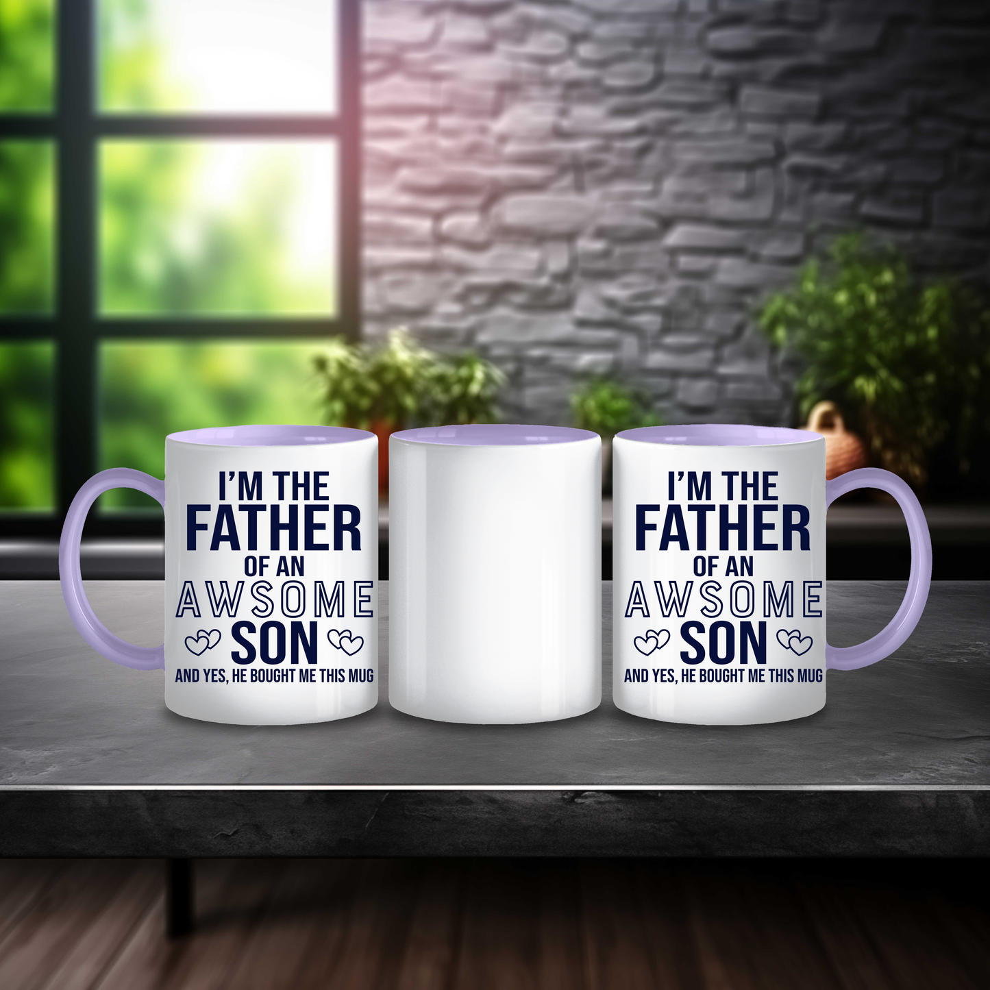 Funny Father of an Awesome Son Mug,