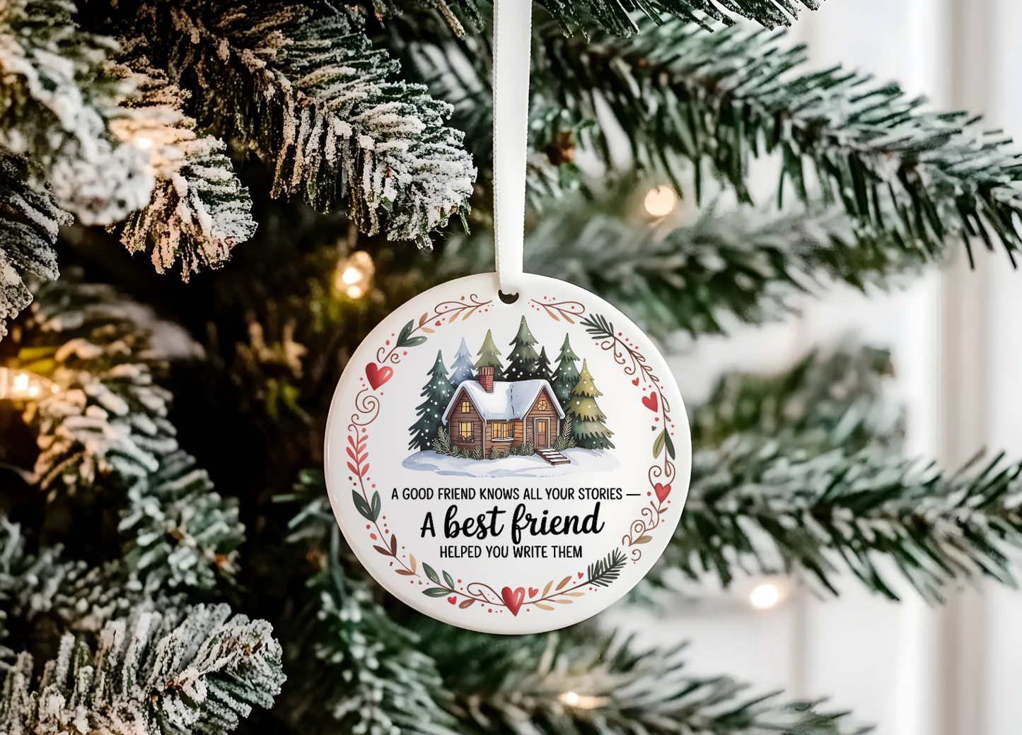Best Friend Bauble - Ceramic Christmas Ornament
