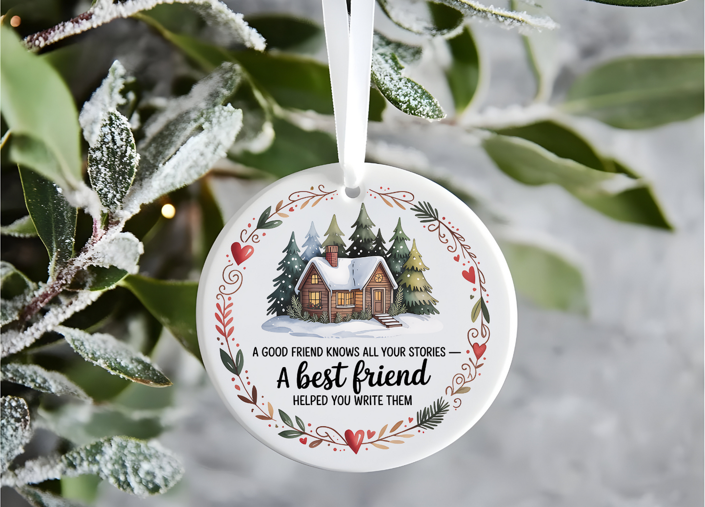 Best Friend Bauble - Ceramic Christmas Ornament