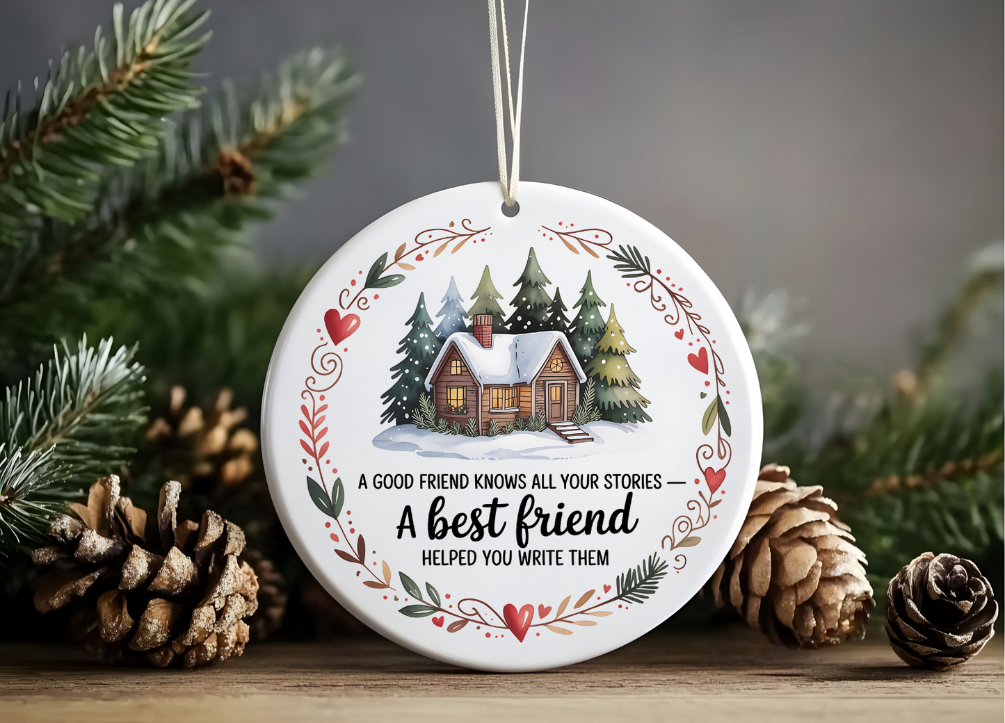 Best Friend Bauble - Ceramic Christmas Ornament