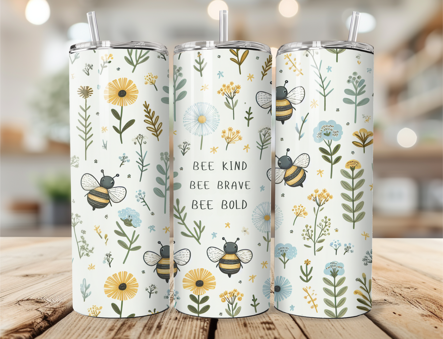 Cute Affirmation Bee Tumbler