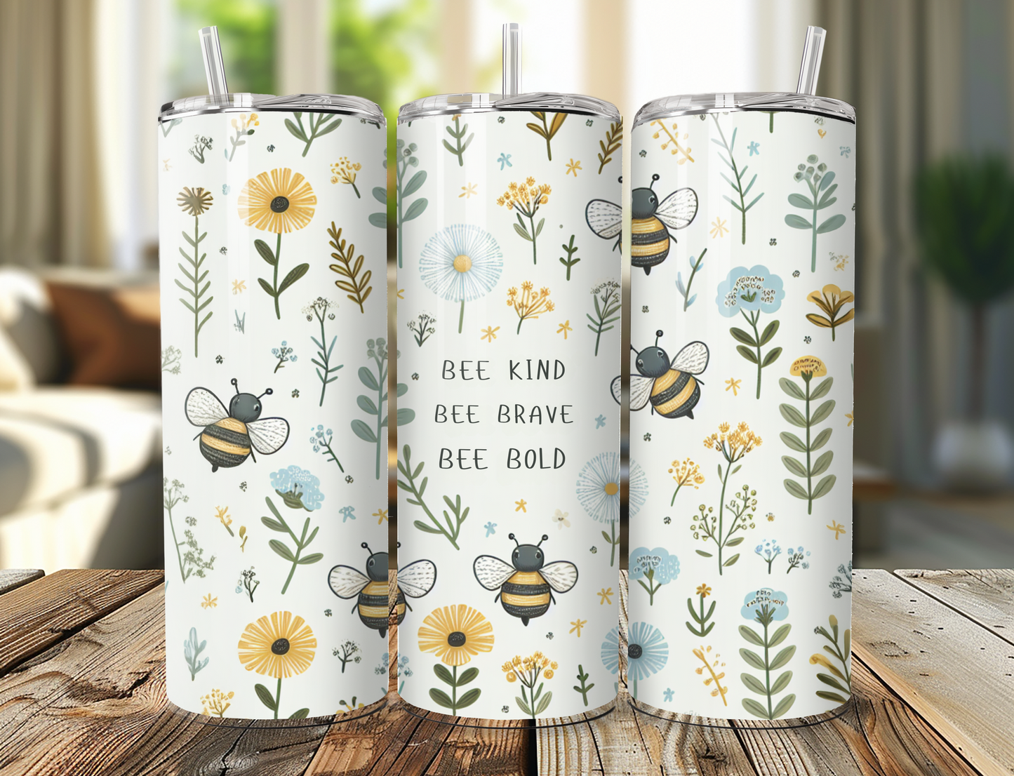 Cute Affirmation Bee Tumbler