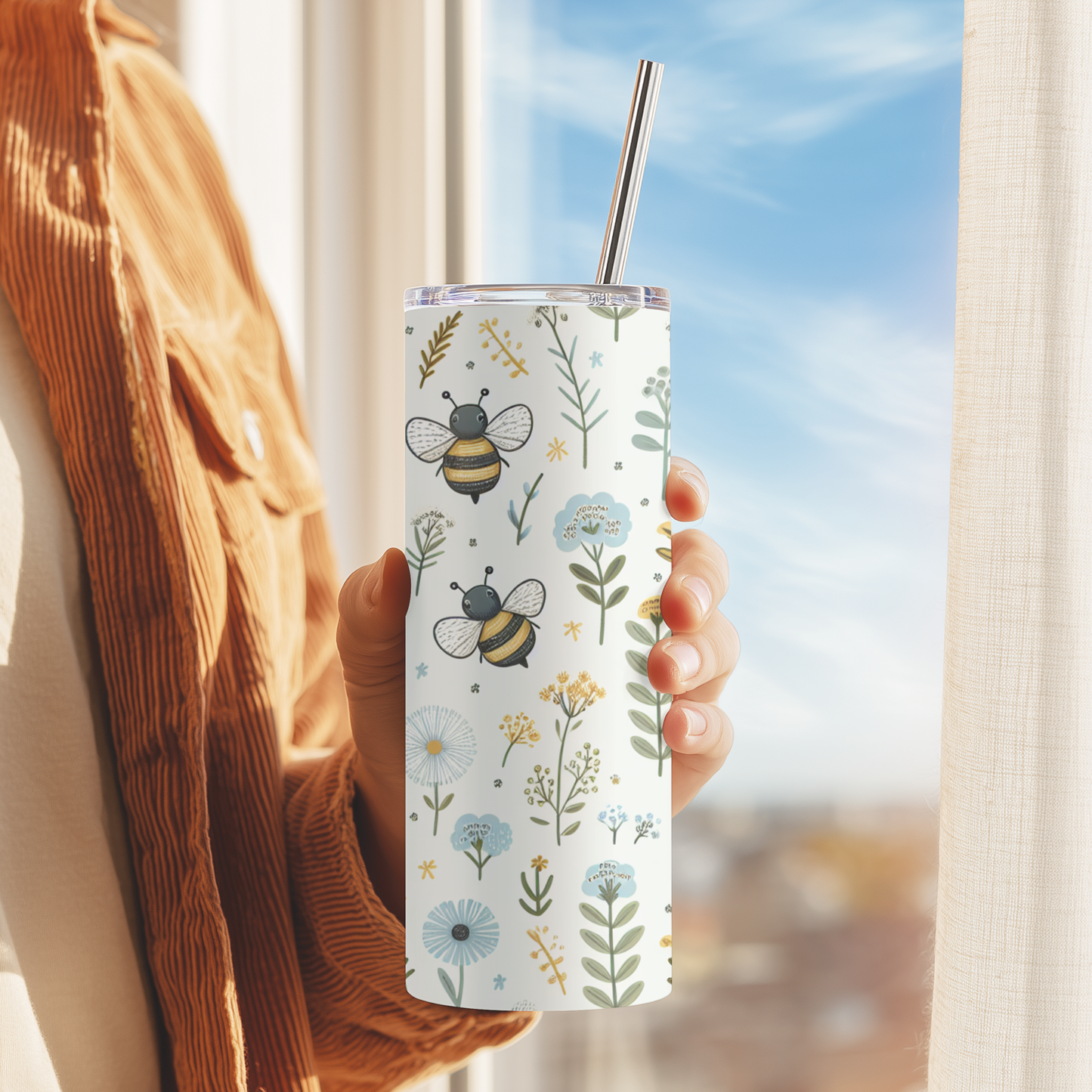 Cute Affirmation Bee Tumbler