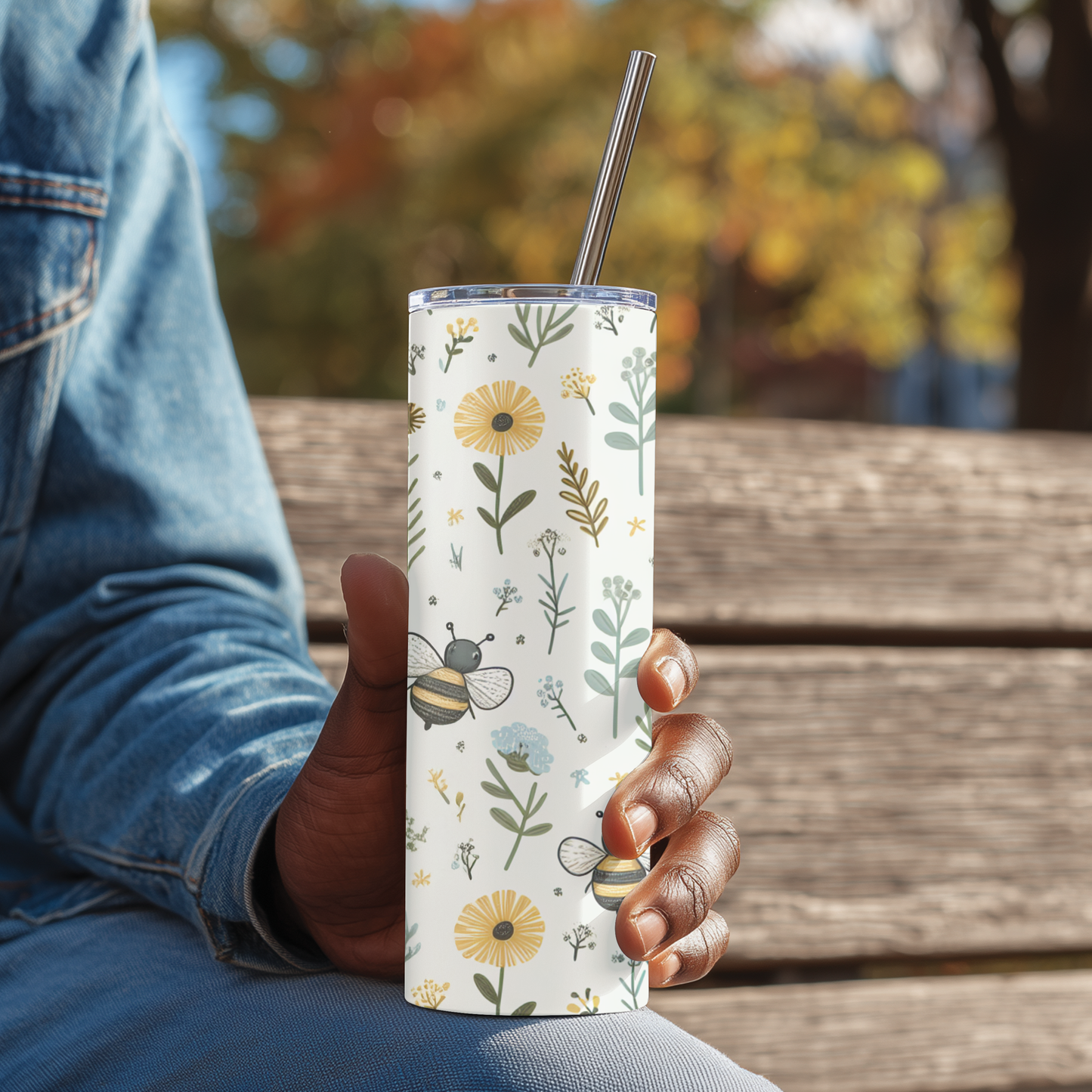 Cute Affirmation Bee Tumbler