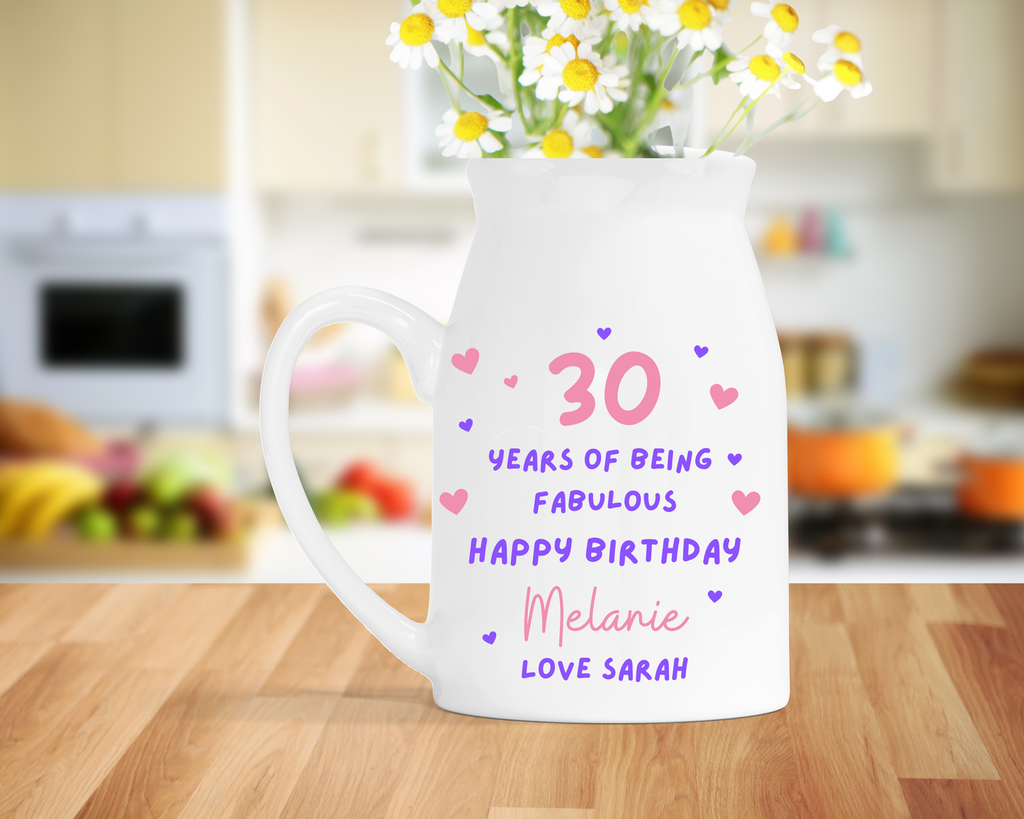 Personalised Birthday Milk Jug Vase