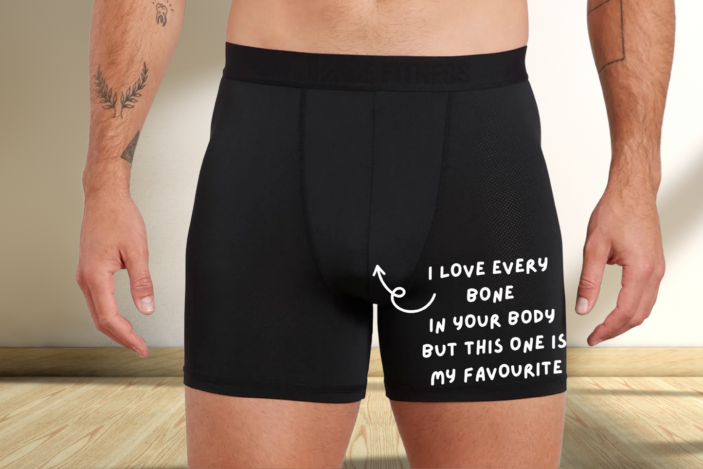 Funny 'Favourite Bone' Black Boxers
