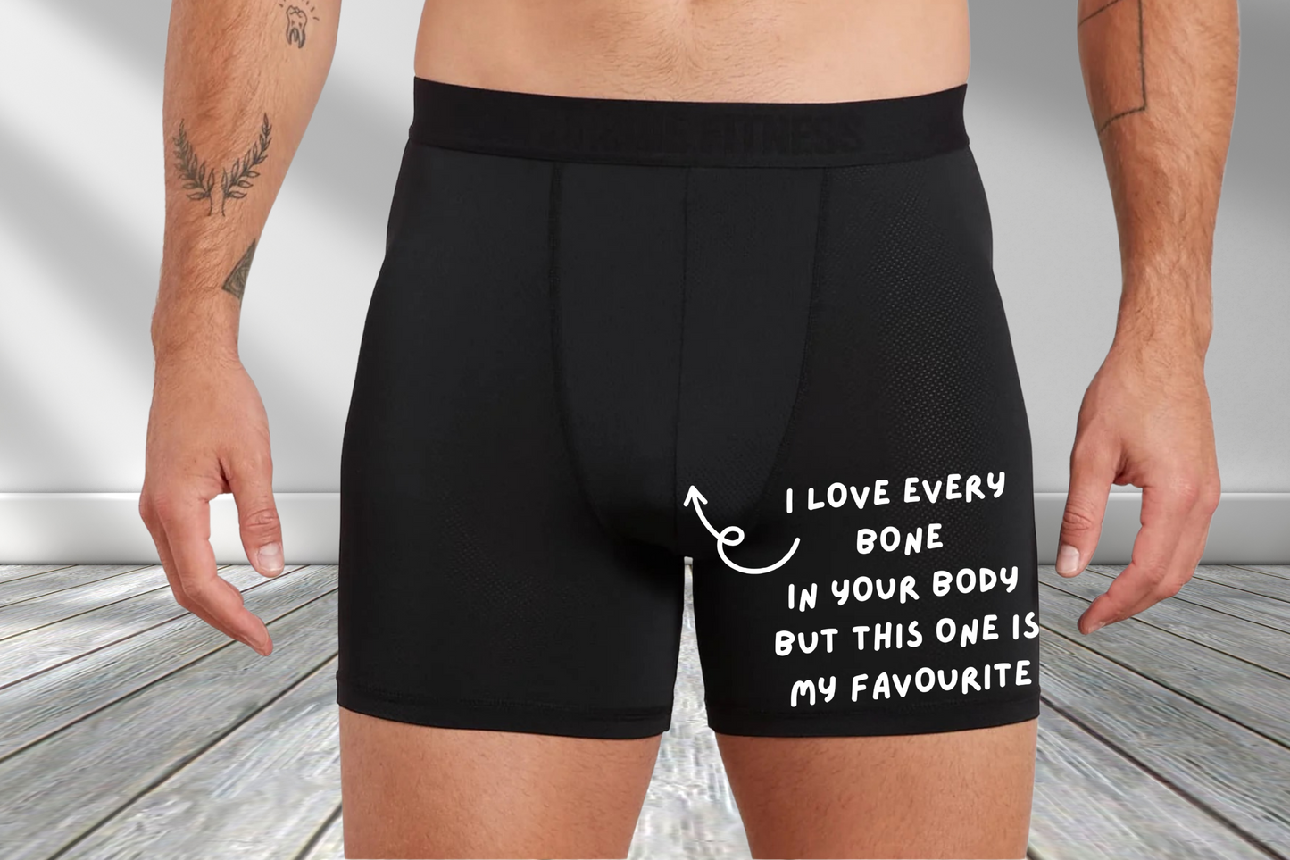 Funny 'Favourite Bone' Black Boxers