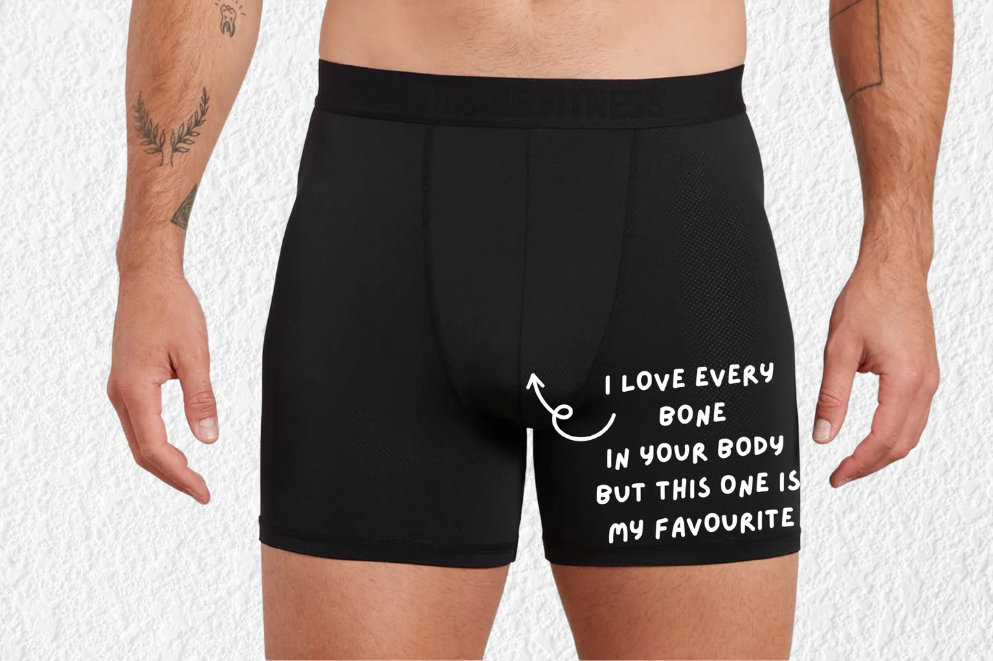 Funny 'Favourite Bone' Black Boxers