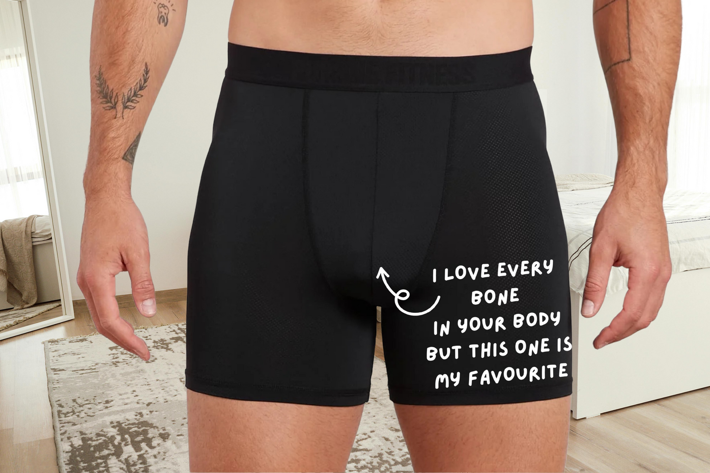 Funny 'Favourite Bone' Black Boxers