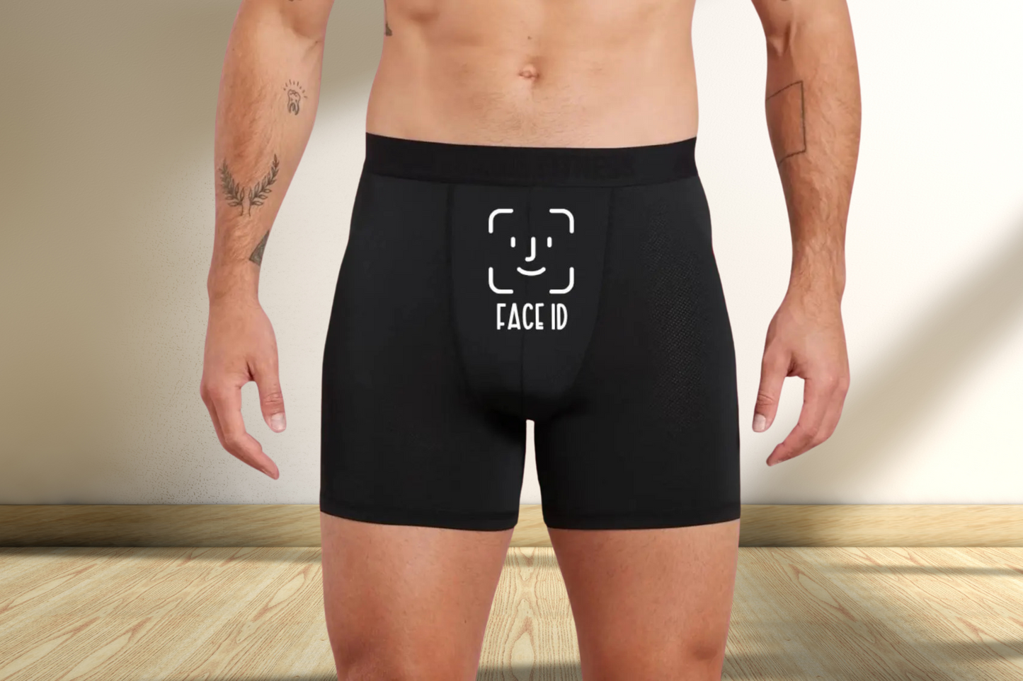 Funny Face ID Black Boxers