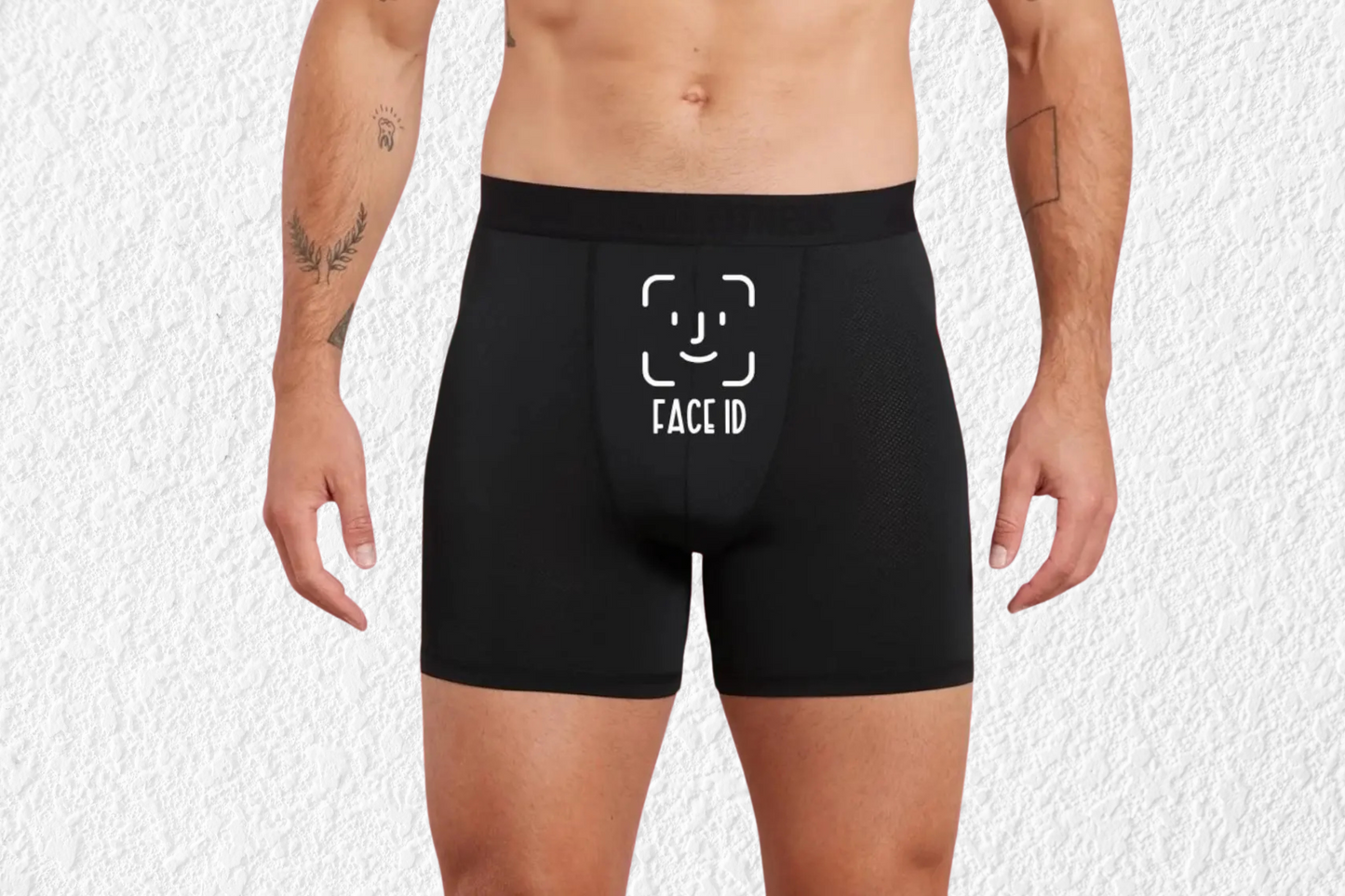 Funny Face ID Black Boxers