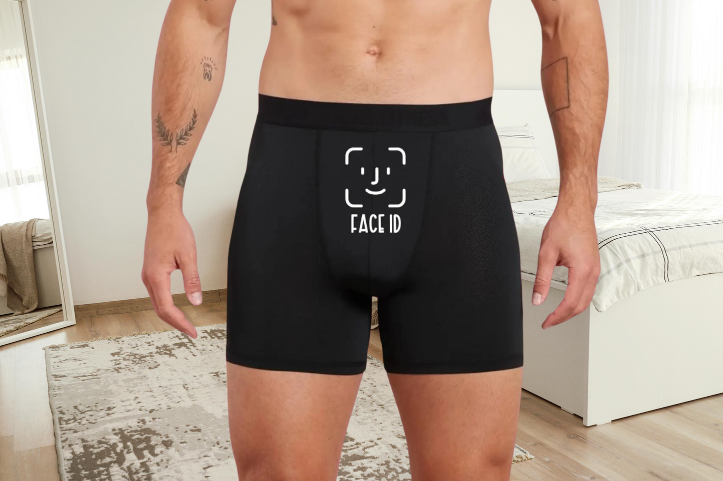 Funny Face ID Black Boxers