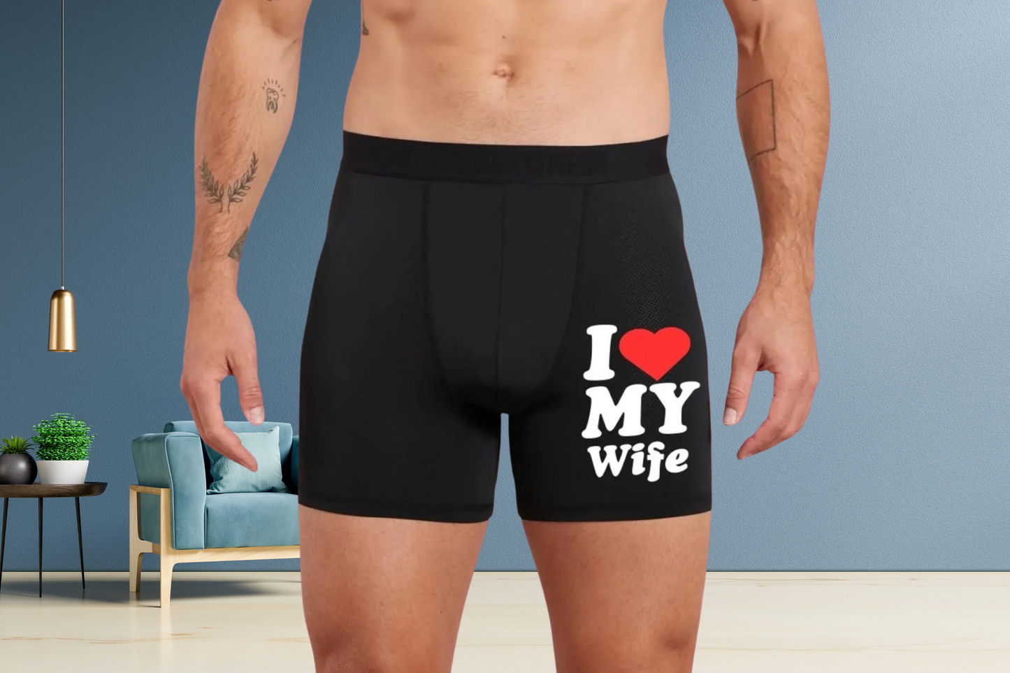 Cute I Love my Wife Boxers