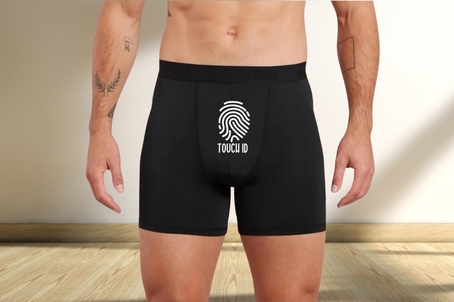 Funny Touch ID Black Boxers