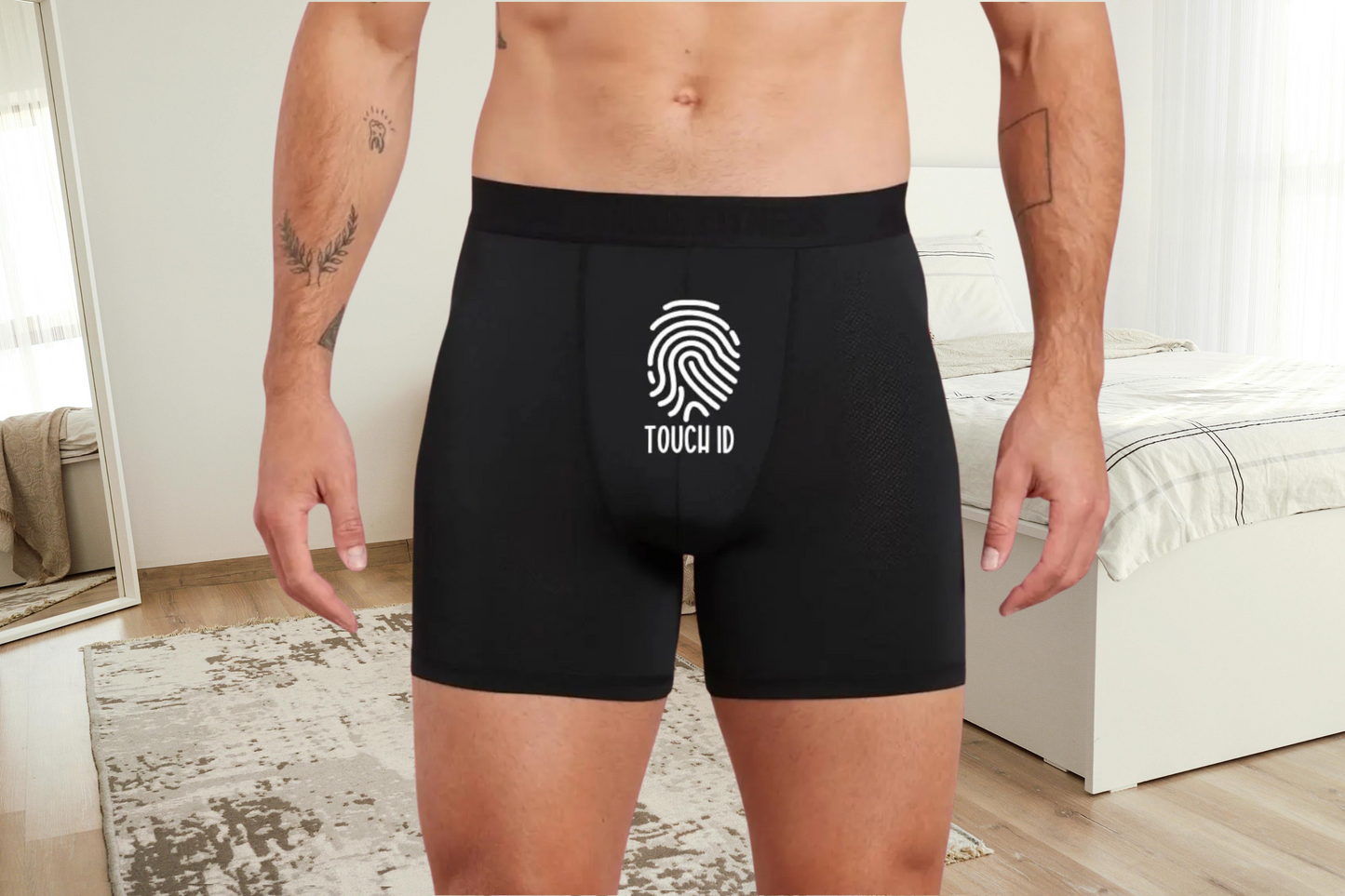 Funny Touch ID Black Boxers