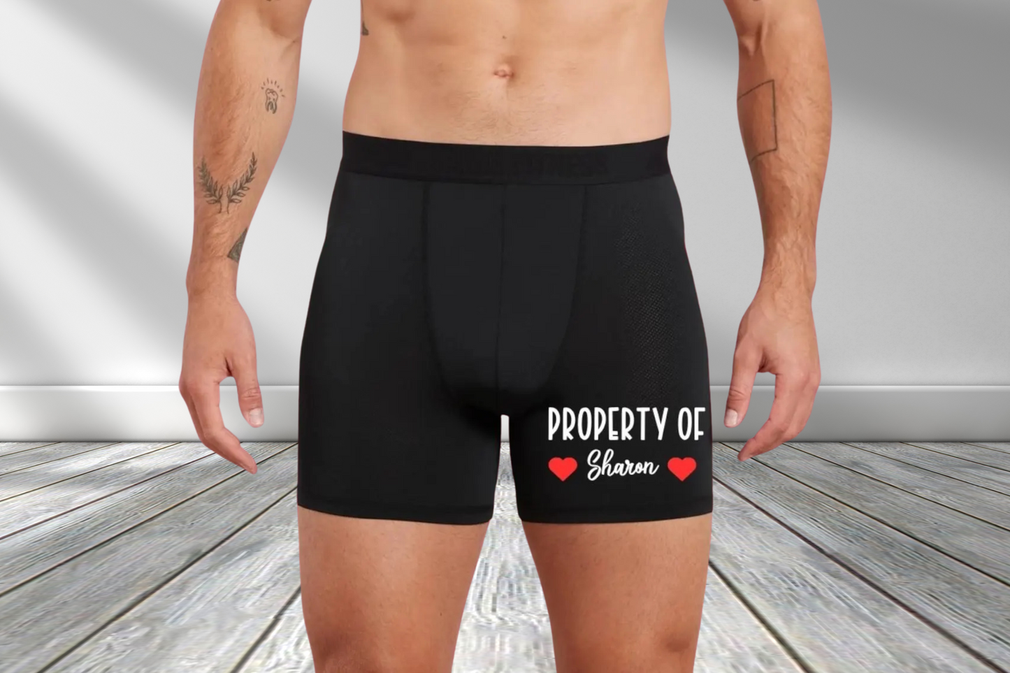 Personalised Property of ... Black Boxers