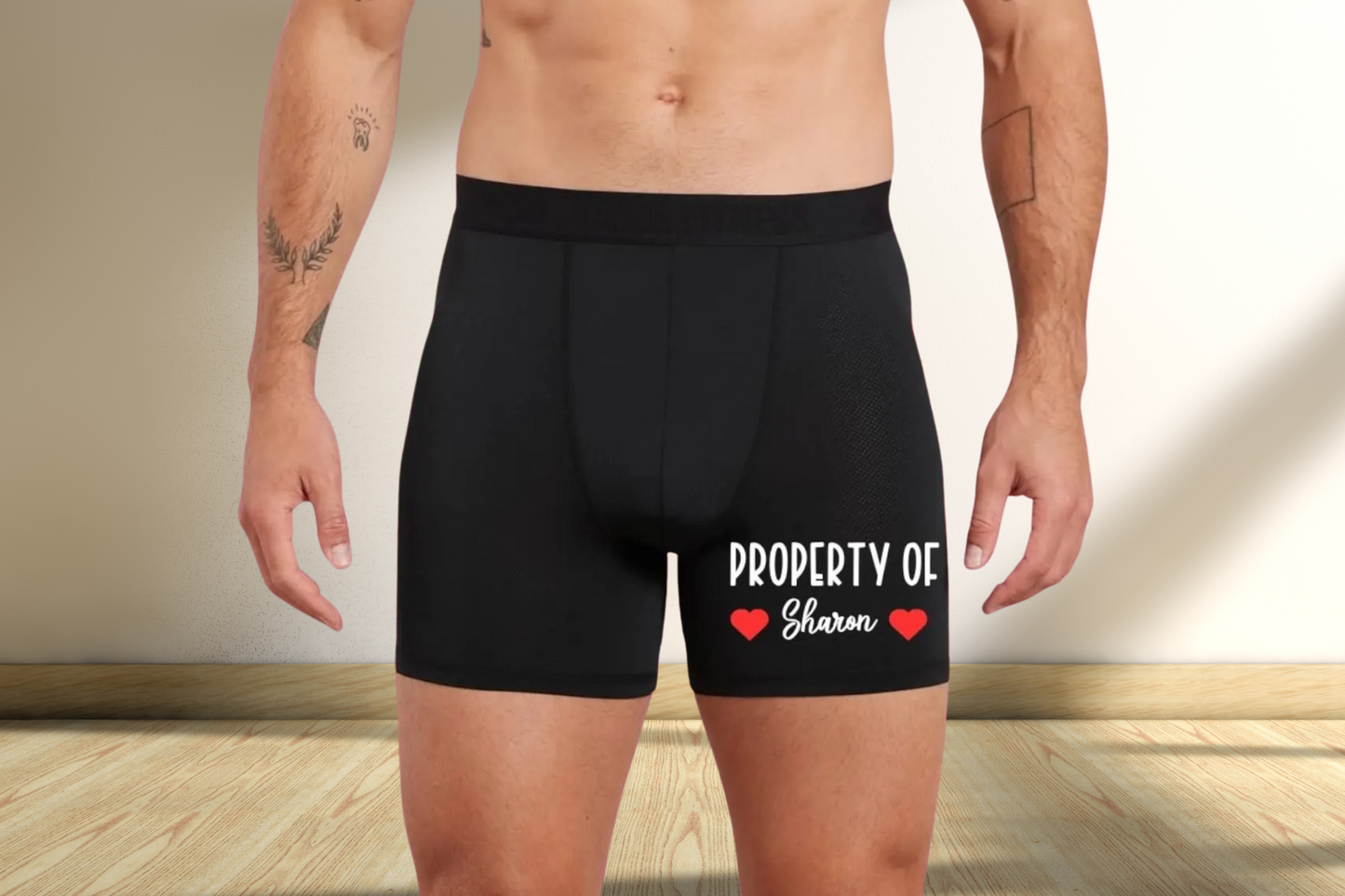 Personalised Property of ... Black Boxers
