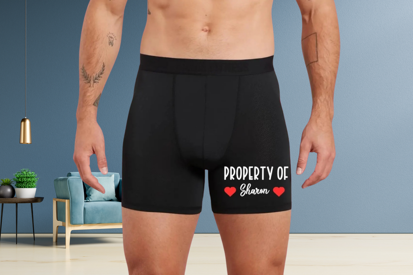 Personalised Property of ... Black Boxers