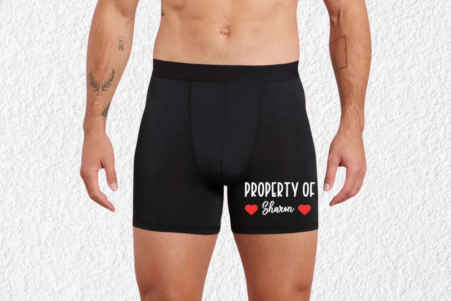 Personalised Property of ... Black Boxers