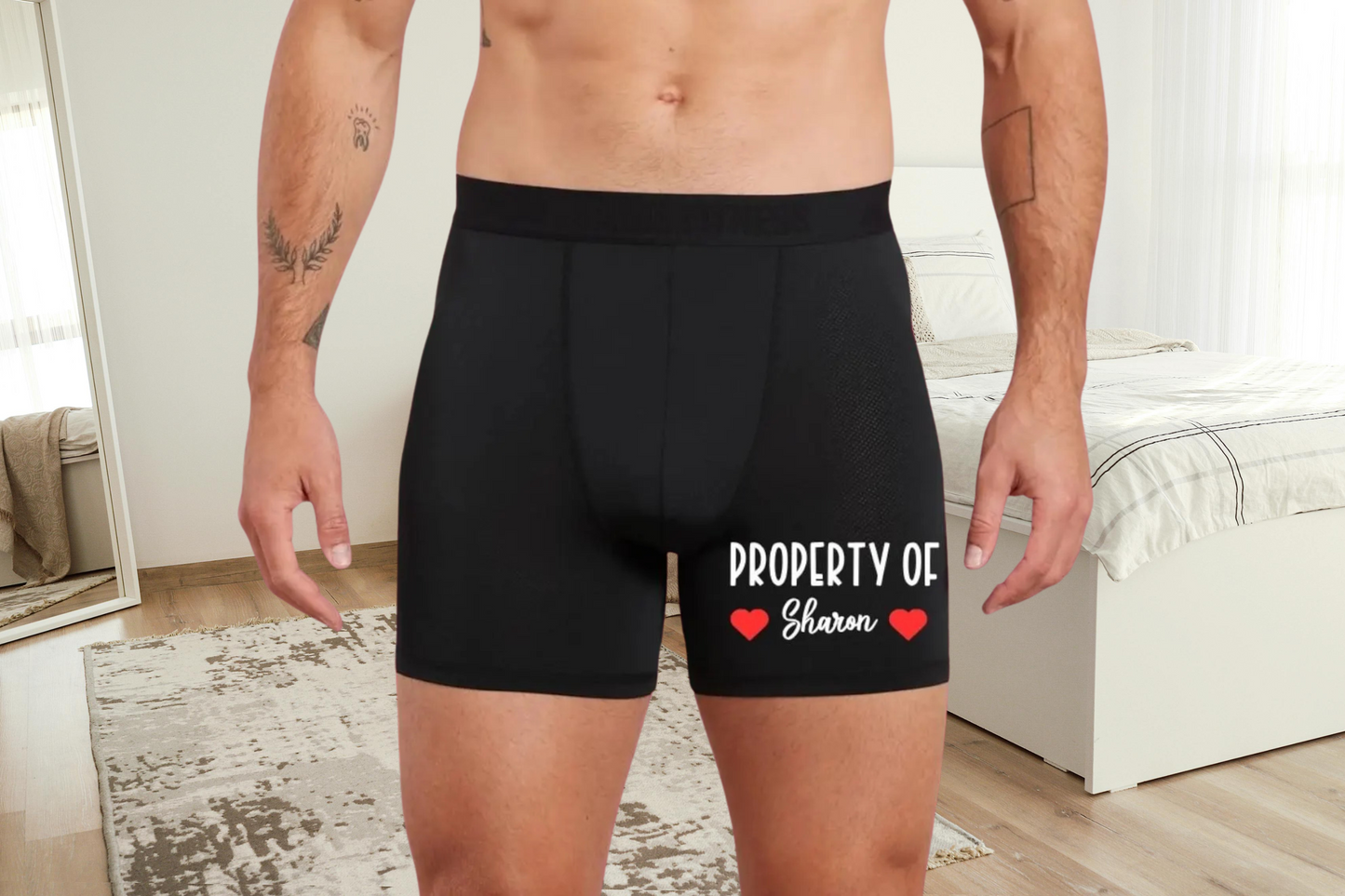 Personalised Property of ... Black Boxers