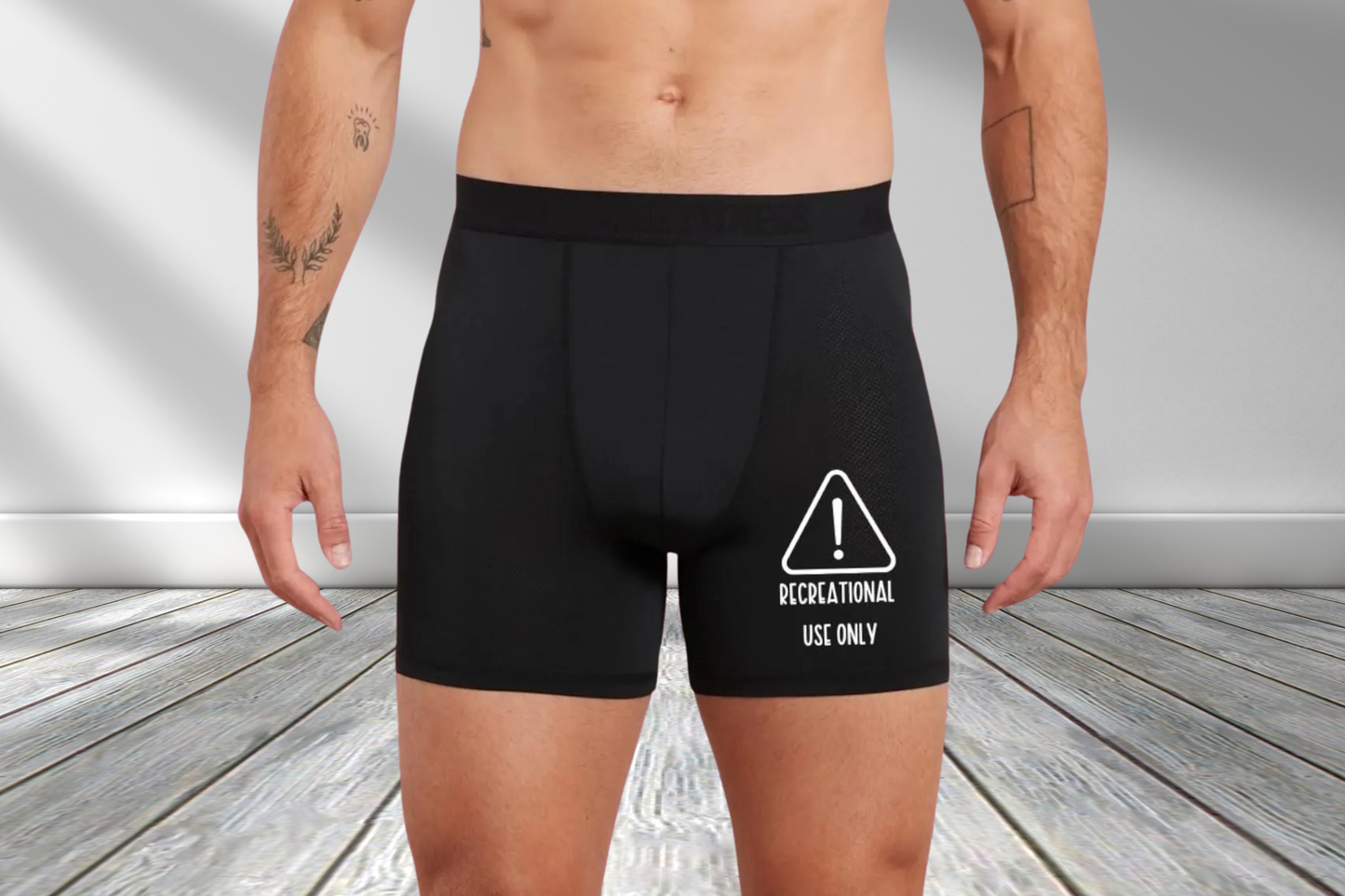 Funny Recreational Use Only Black Boxers