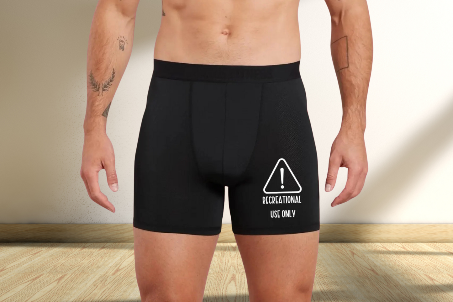 Funny Recreational Use Only Black Boxers