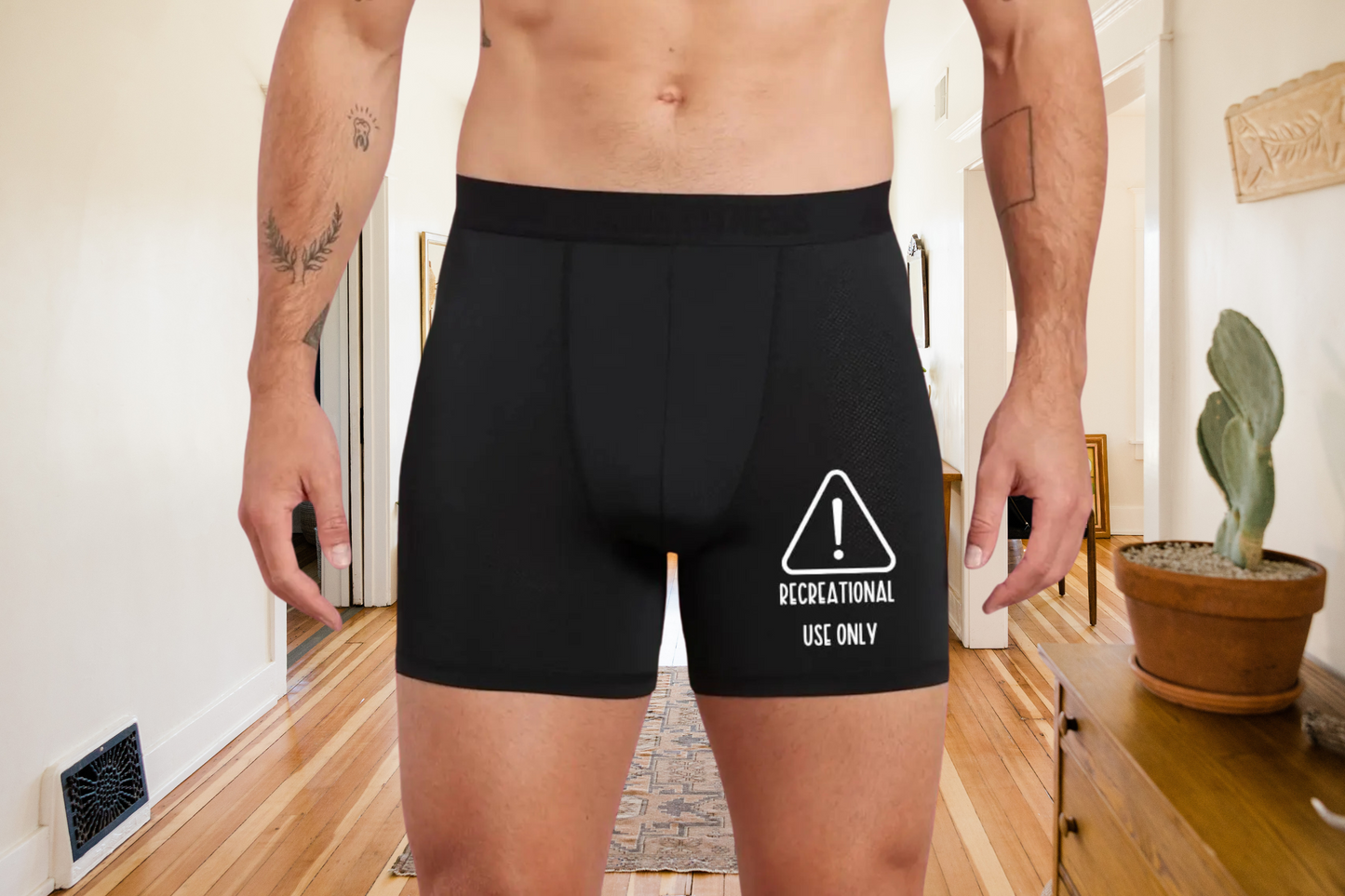 Funny Recreational Use Only Black Boxers
