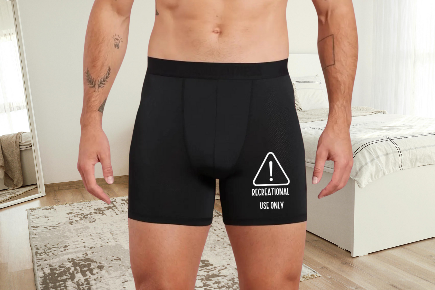 Funny Recreational Use Only Black Boxers