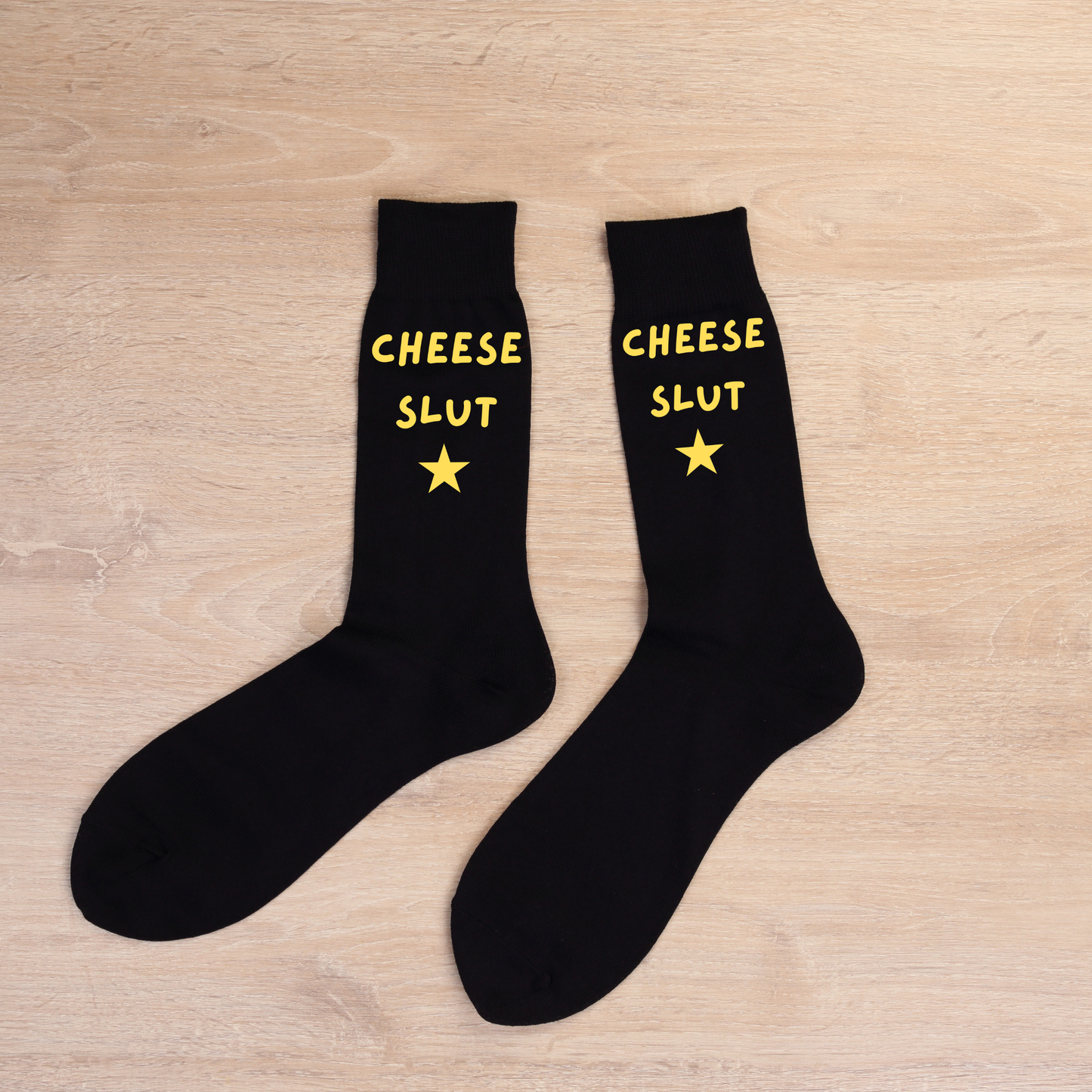 Cheese Sl*t Funny Printed Socks