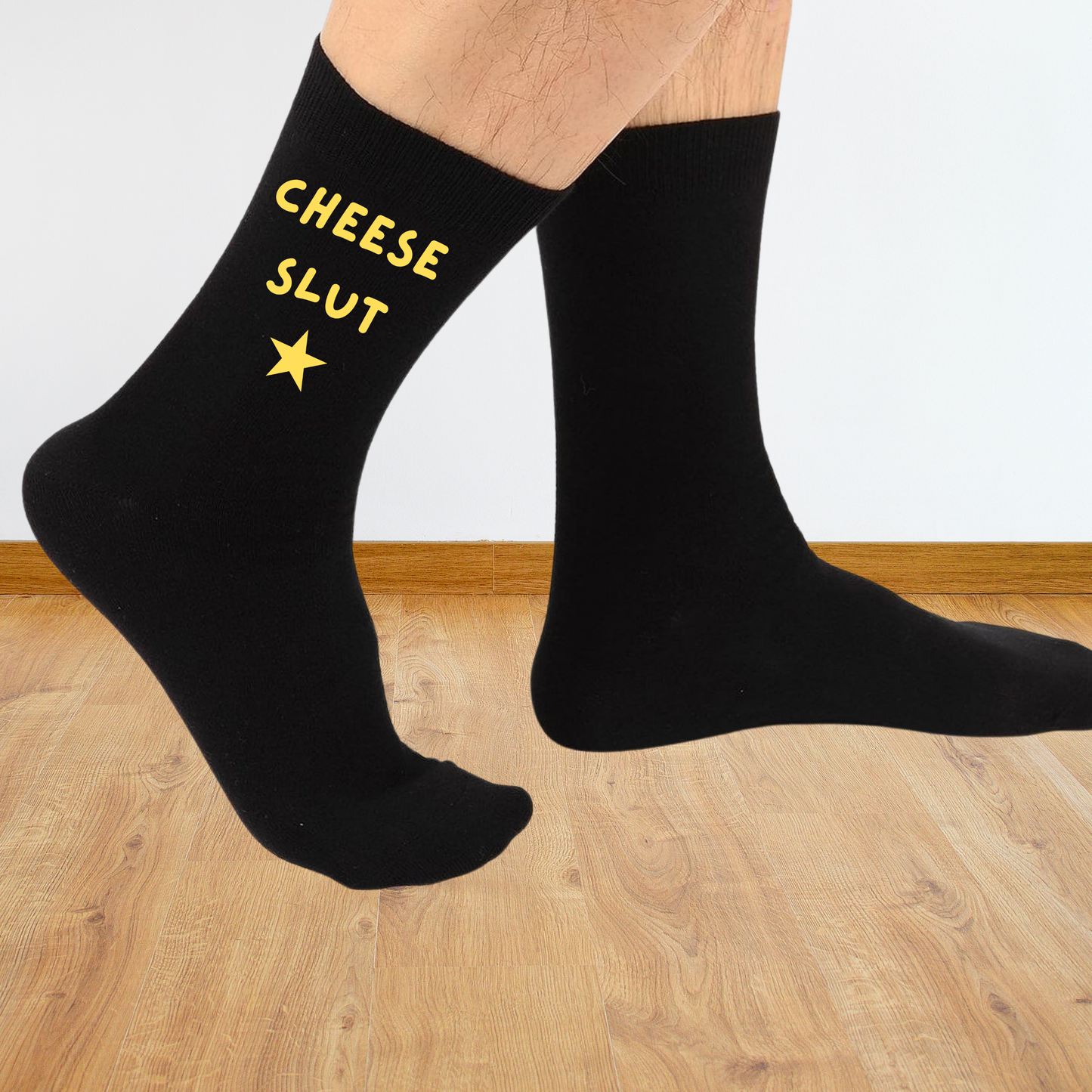 Cheese Sl*t Funny Printed Socks