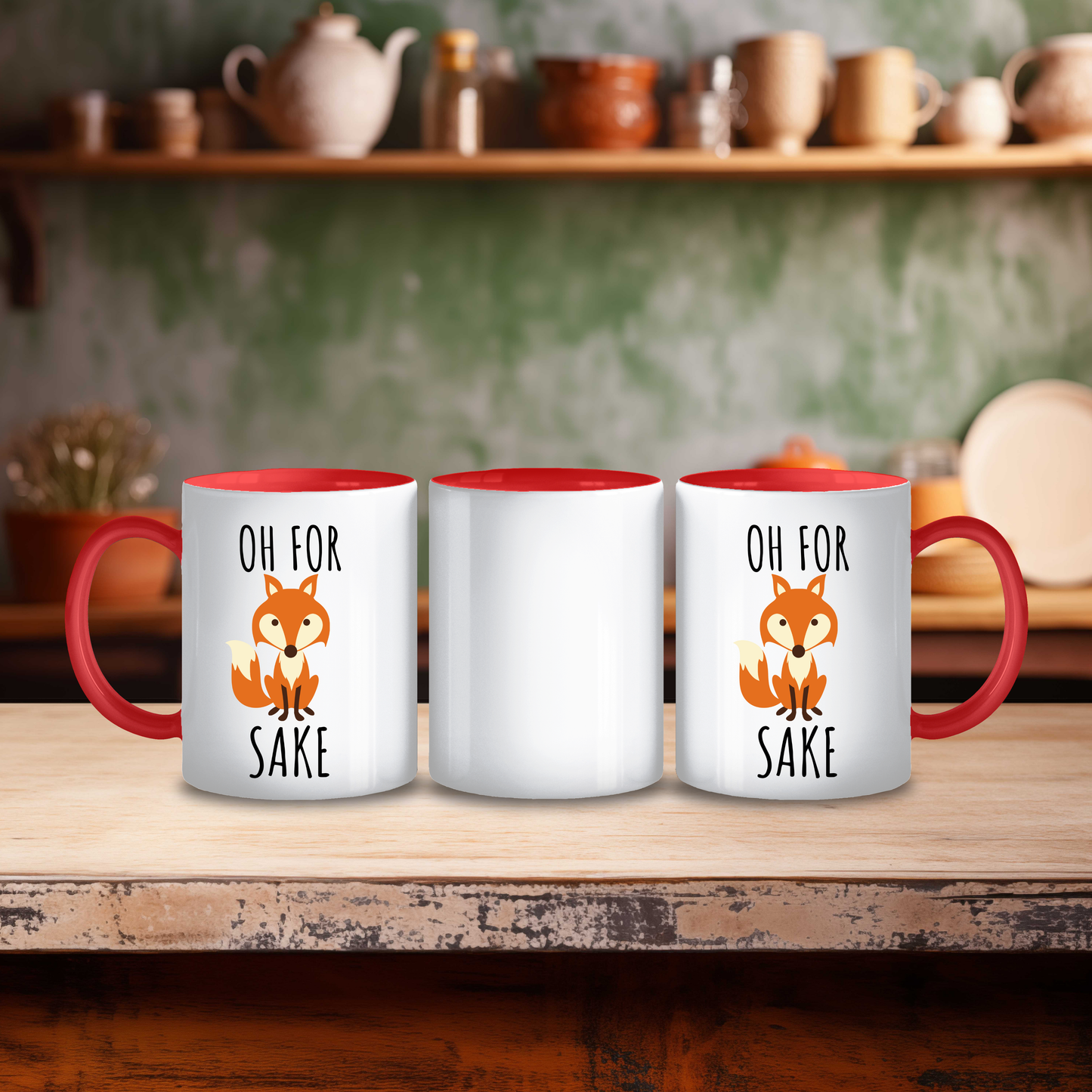 Oh Fox Sake Mug Design 2