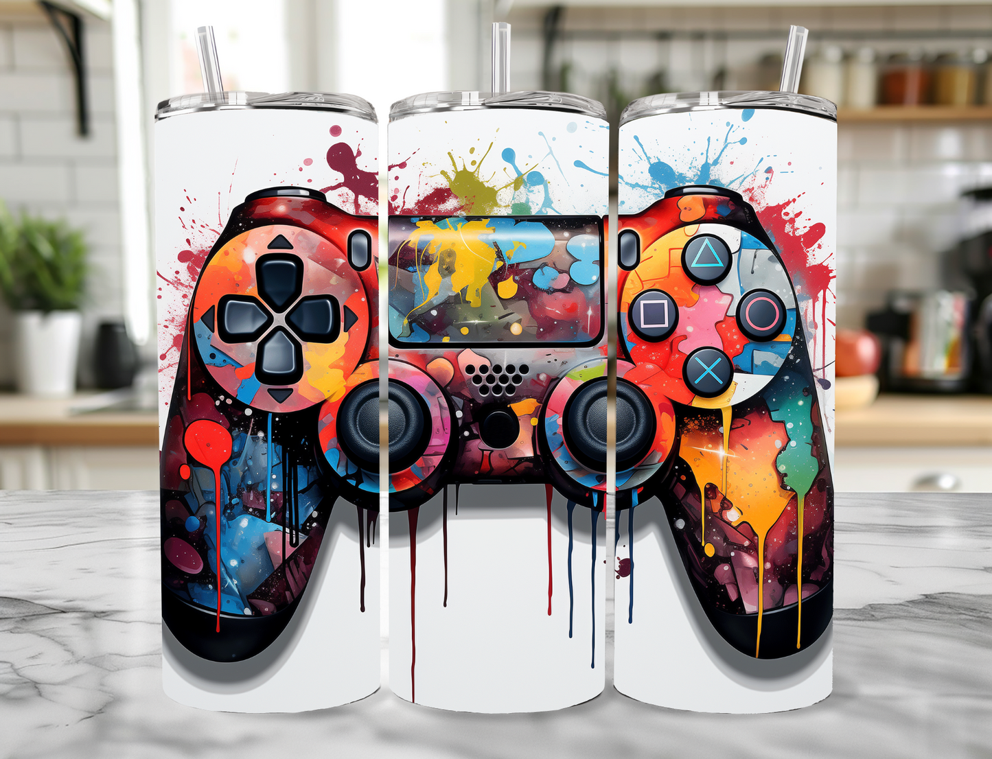 Gaming Controller Skinny Tumbler